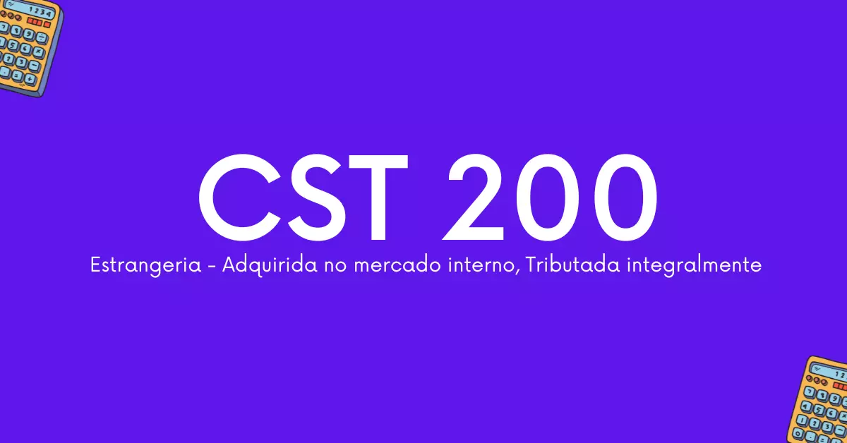 um banner azul escrito CST 200 e a descrição completa